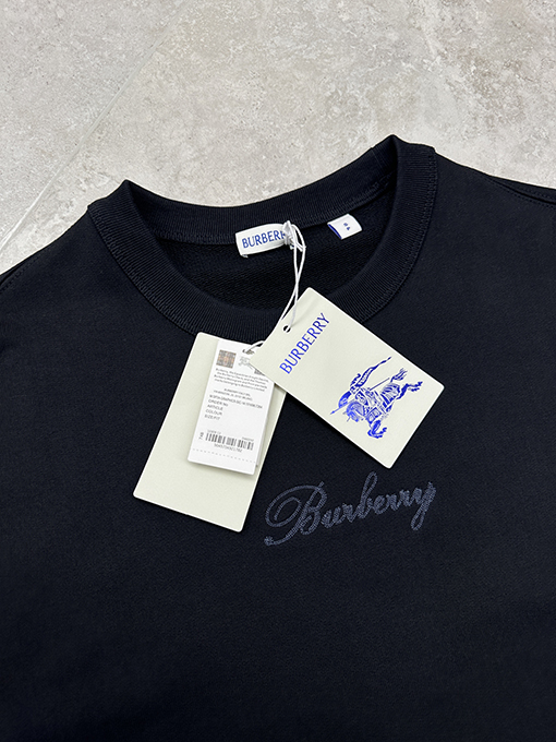 バーバリー Burberry チェック柄のアップリケ刺繍スウェットシャツ