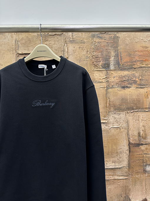 バーバリー Burberry チェック柄のアップリケ刺繍スウェットシャツ