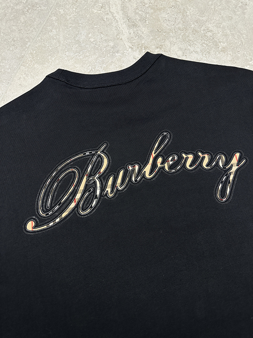バーバリー Burberry チェック柄のアップリケ刺繍スウェットシャツ