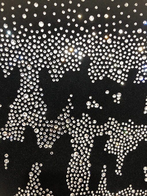 ルイヴィトンコピー ホットフィックスラインストーンアップリケ刺繍ベースボールジャケット