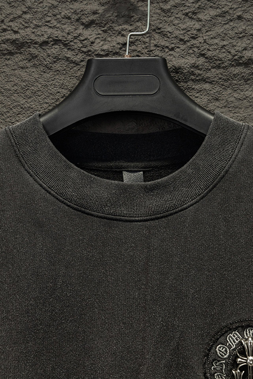 クロムハーツ 420g ヘビー刺繍 ダメージスウェットシャツ