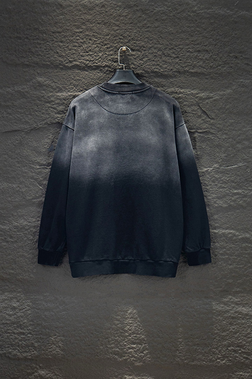 プラダ 420g ヘビーデューティー サンドブラストダメージ刺繍スウェットシャツ