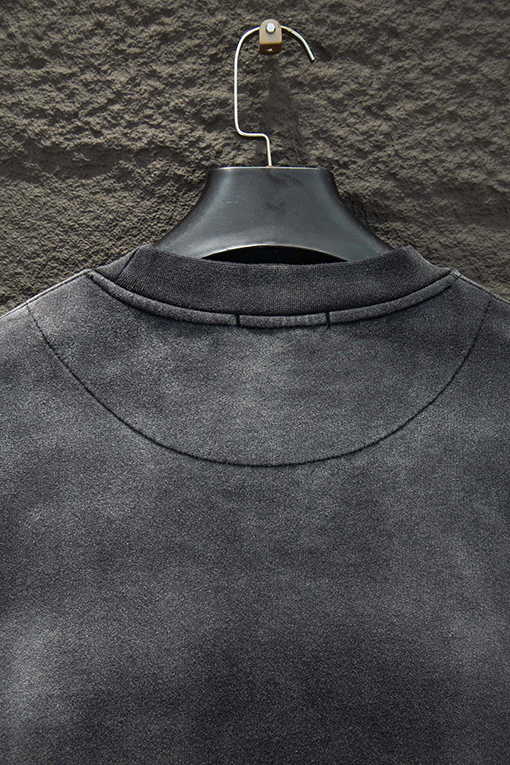 プラダ 420g ヘビーデューティー サンドブラストダメージ刺繍スウェットシャツ