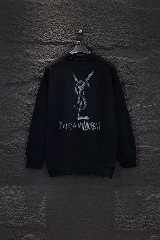 サンローランコピー 新作グラフィティプリントクルーネックスウェットシャツ