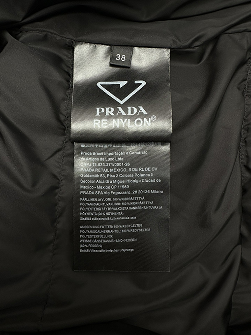 プラダスーパーコピー 新作の長袖ジップアップダウンジャケット