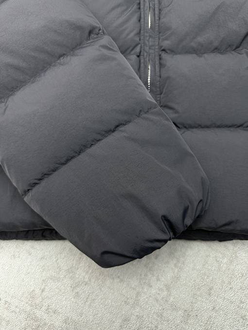 アレキサンダーワン レディース 無地 パッチワーク スタンドカラー ショートダウンジャケット