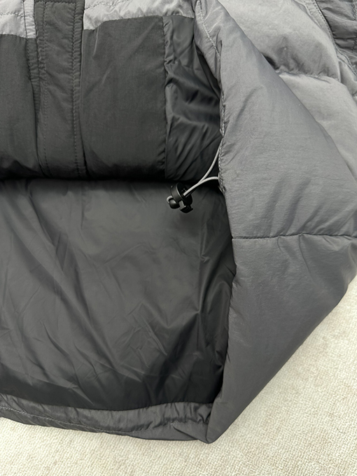 アレキサンダーワン レディース 無地 パッチワーク スタンドカラー ショートダウンジャケット