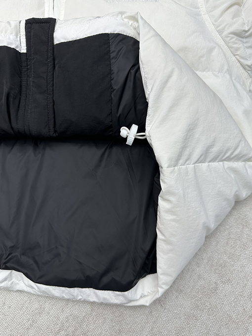 アレキサンダーワン レディース 無地 パッチワーク スタンドカラー ショートダウンジャケット