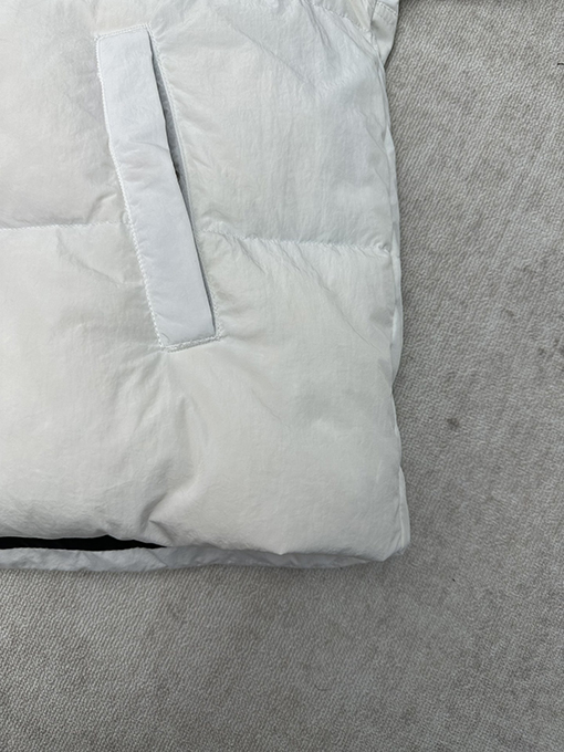 アレキサンダーワン レディース 無地 パッチワーク スタンドカラー ショートダウンジャケット