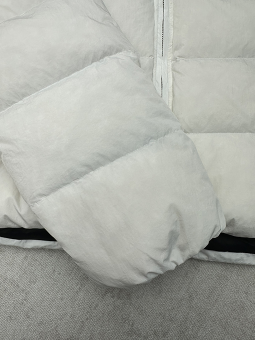 アレキサンダーワン レディース 無地 パッチワーク スタンドカラー ショートダウンジャケット