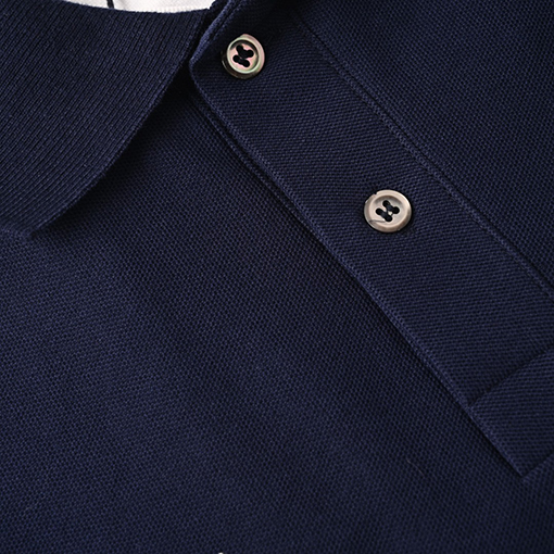 プラダ 高品質のパッチワークラベルフェイクツーピース長袖ポロシャツ