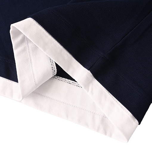 プラダ 高品質のパッチワークラベルフェイクツーピース長袖ポロシャツ