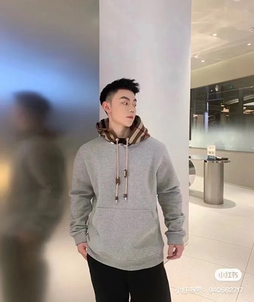 バーバリーコピー 高品質なパッチワークチェック柄パーカー