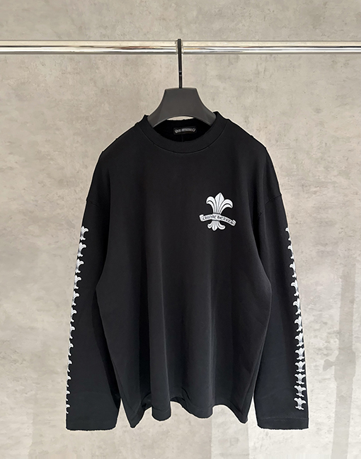 クロムハーツスーパーコピー トレンドのヘビーウェイト長袖スウェットシャツ