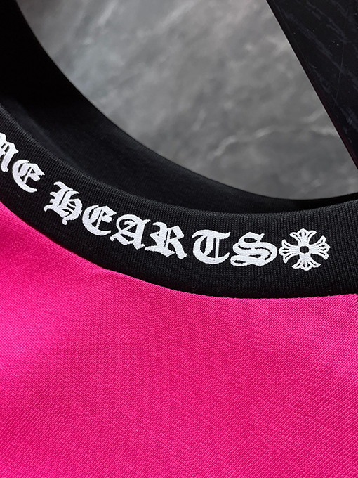 クロムハーツ サンスクリット文字の馬蹄形のカラーブロックラグラン長袖シャツ