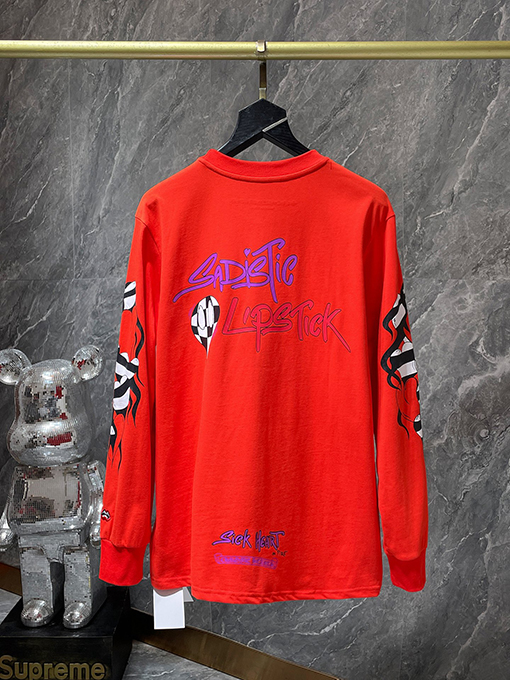 クロムハーツ Matty Boy グラフィティ フレイム ハート ロングスリーブシャツ