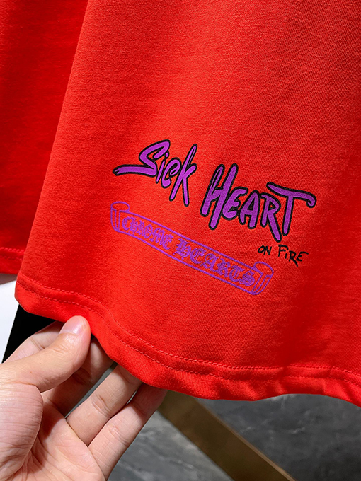 クロムハーツ Matty Boy グラフィティ フレイム ハート ロングスリーブシャツ