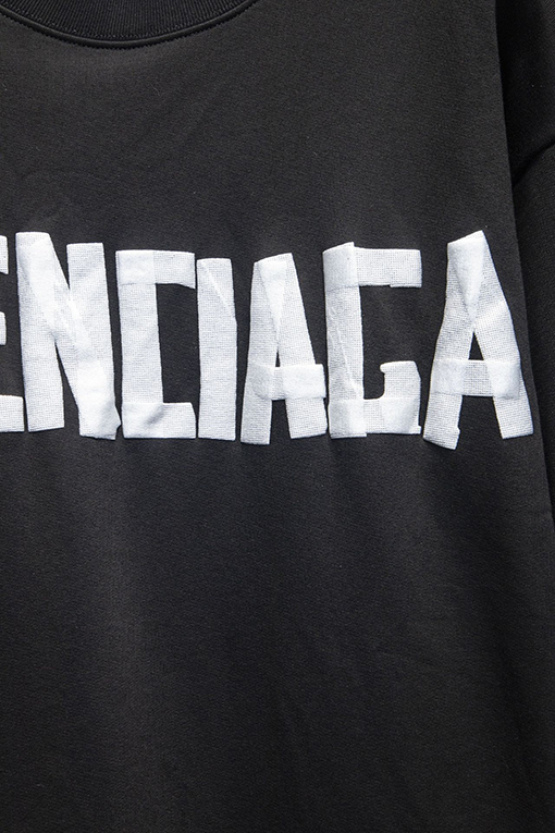 バレンシアガコピー Balenciaga テープオンクルーネックスウェットシャツ