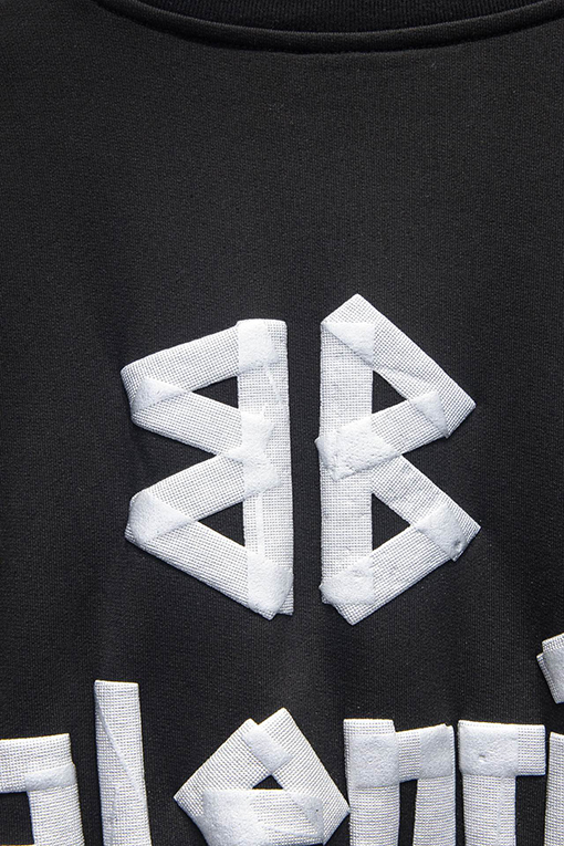 バレンシアガコピー Balenciaga テープオンクルーネックスウェットシャツ