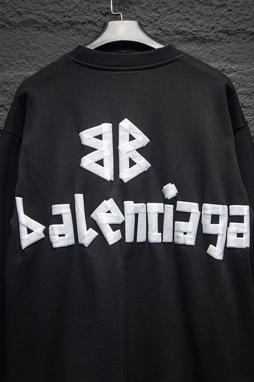 バレンシアガコピー Balenciaga テープオンクルーネックスウェットシャツ