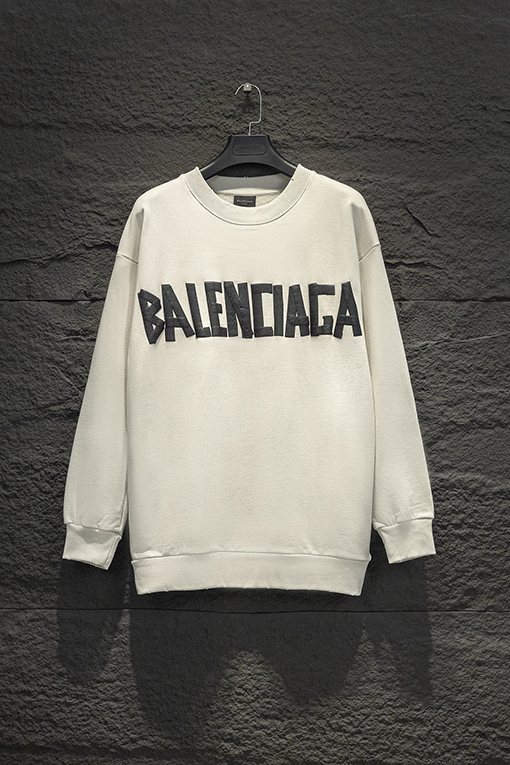 バレンシアガコピー Balenciaga テープオンクルーネックスウェットシャツ