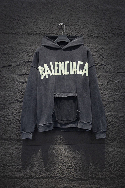 バレンシアガ Balenciaga 新しいテープフード付きスウェットシャツ