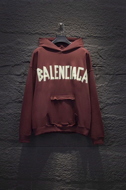バレンシアガ Balenciaga 新しいテープフード付きスウェットシャツ