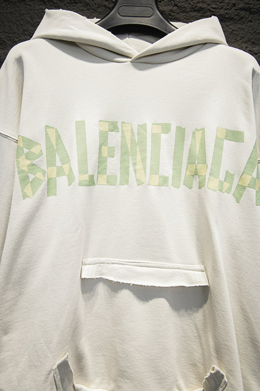 バレンシアガ Balenciaga 新しいテープフード付きスウェットシャツ