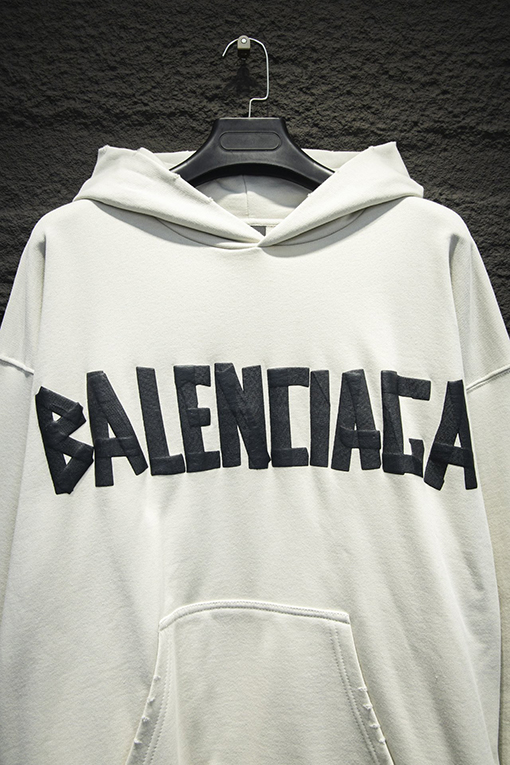 バレンシアガ Balenciaga ファッションテープフード付きスウェットシャツ