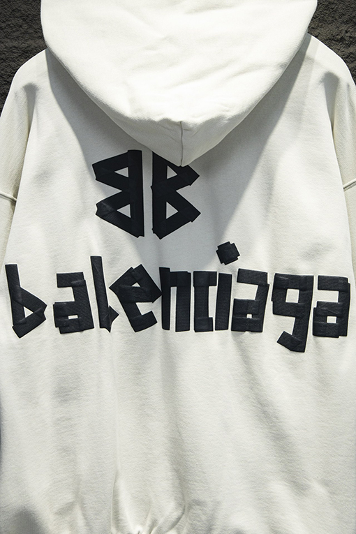 バレンシアガ Balenciaga ファッションテープフード付きスウェットシャツ