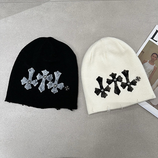 クロムハーツスーパーコピー クロスシェイプのウールビーニー