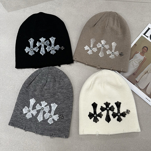 クロムハーツスーパーコピー クロスシェイプのウールビーニー