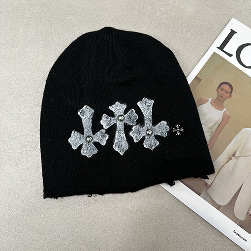 クロムハーツスーパーコピー クロスシェイプのウールビーニー