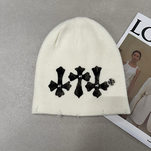 クロムハーツスーパーコピー クロスシェイプのウールビーニー
