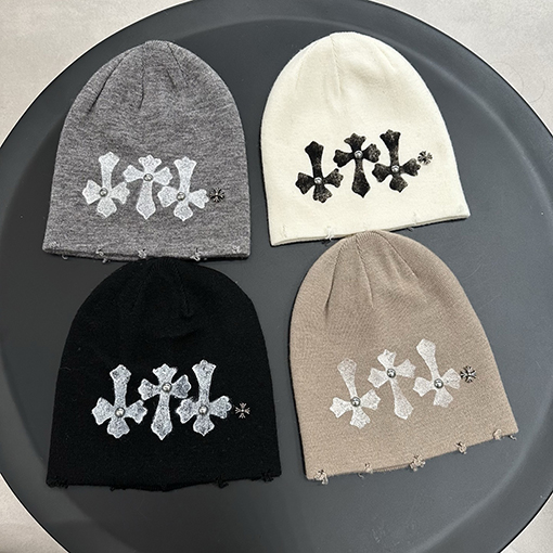 クロムハーツスーパーコピー クロスシェイプのウールビーニー