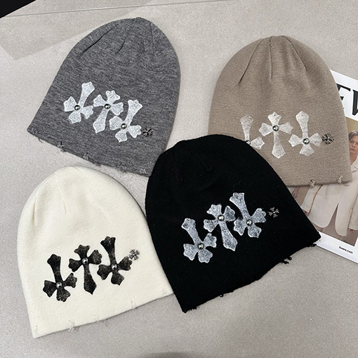 クロムハーツスーパーコピー クロスシェイプのウールビーニー