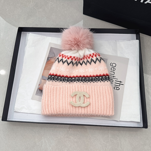 シャネル レディーススタイリッシュなポンポンニット帽