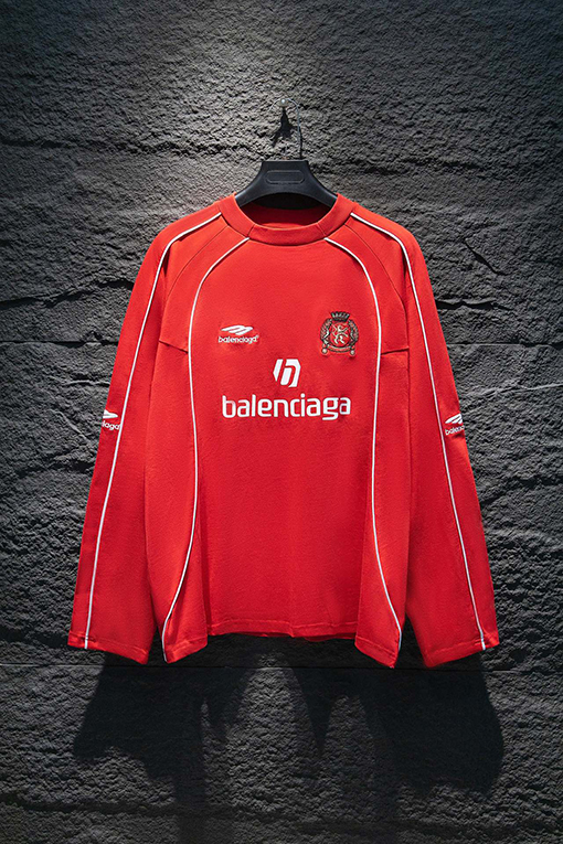 バレンシアガ Balenciaga 限定パッチワークジャージーロングスリーブシャツ