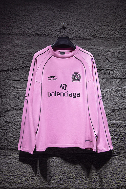 バレンシアガ Balenciaga 限定パッチワークジャージーロングスリーブシャツ