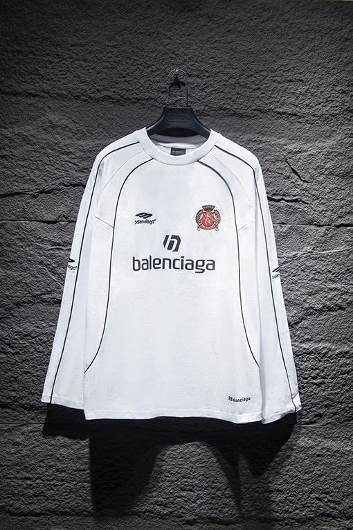 バレンシアガ Balenciaga 限定パッチワークジャージーロングスリーブシャツ