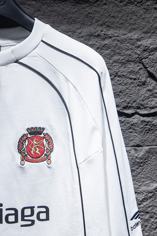 バレンシアガ Balenciaga 限定パッチワークジャージーロングスリーブシャツ