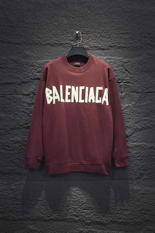 バレンシアガコピー Balenciaga テープオンクルーネックスウェットシャツ