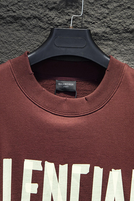 バレンシアガコピー Balenciaga テープオンクルーネックスウェットシャツ