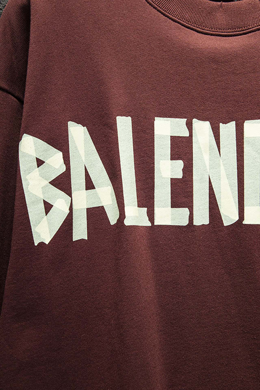 バレンシアガコピー Balenciaga テープオンクルーネックスウェットシャツ