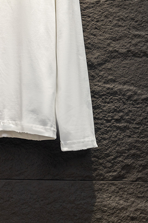 バレンシアガ Balenciaga ダメージプリントクルーネックロングスリーブシャツ