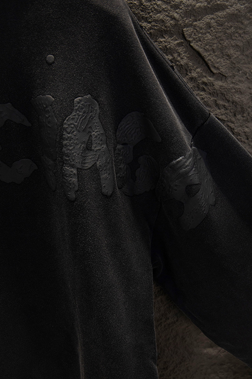 バレンシアガ Balenciaga ウォッシュのダメージフード付きジャケット