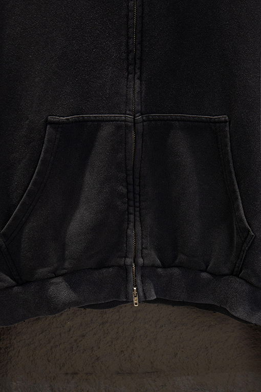 バレンシアガ Balenciaga ウォッシュのダメージフード付きジャケット