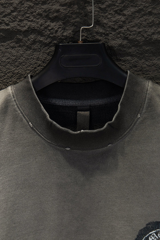 クロムハーツ 新しいダメージのカラーブロッククルーネックスウェットシャツ