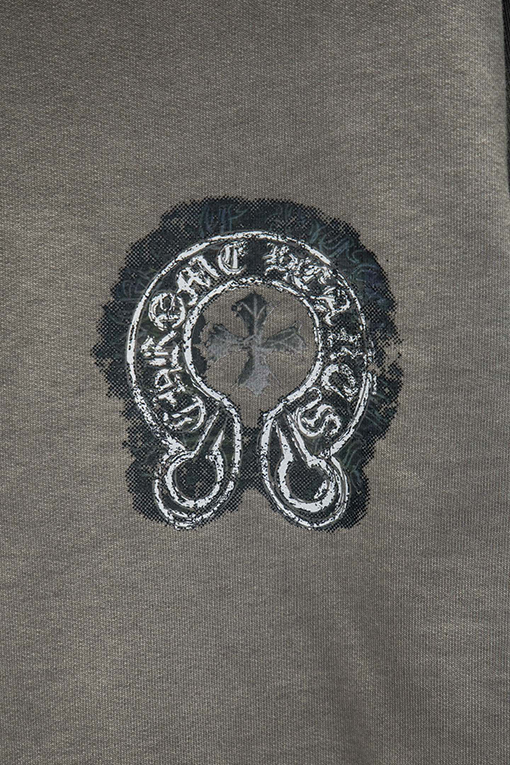 クロムハーツ 新しいダメージのカラーブロッククルーネックスウェットシャツ