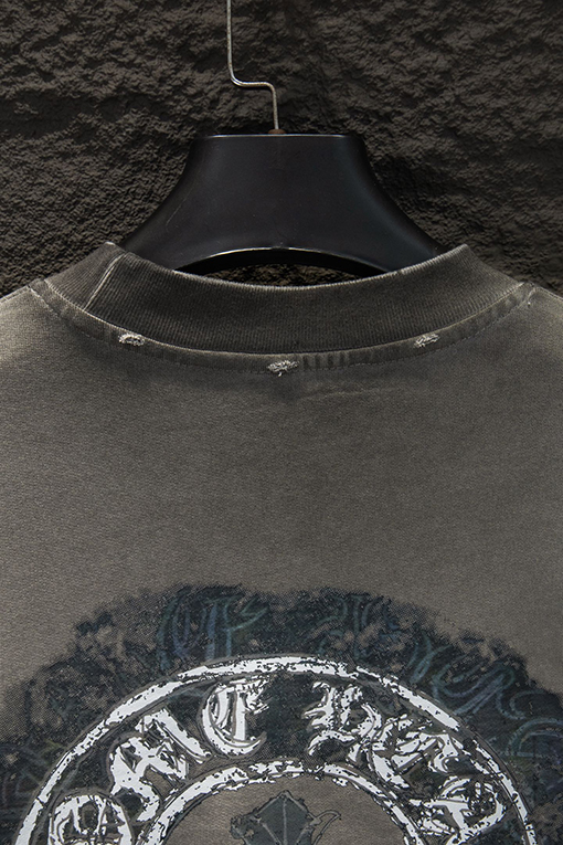 クロムハーツ 新しいダメージのカラーブロッククルーネックスウェットシャツ